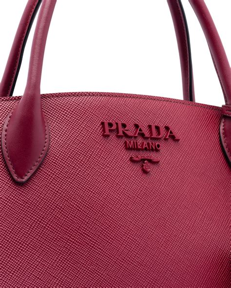 medium saffiano leather prada monochrome bag|prada galleria saffiano medium.